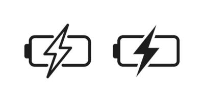 Battery icon set vector illustration. battery charge level. battery Charging icon.