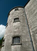 Old celtic castle tower walls, Cork City Gaol prison in Ireland. Fortress, citadel background photo