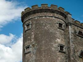 Old celtic castle tower walls, Cork City Gaol prison in Ireland. Fortress, citadel background photo