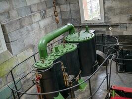 Industrial pipes and engines background, power plant photo