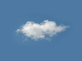 soltero blanco nube terminado azul cielo antecedentes. mullido cúmulo nube forma foto