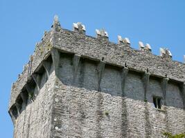 Old celtic castle tower, Blarney castle in Ireland, old ancient celtic fortress photo