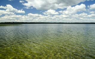 Summer lake natural background photo