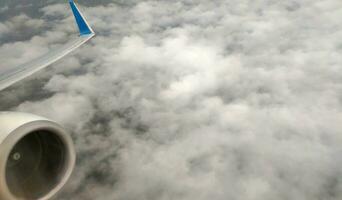 nubes como ellos son visto desde avión foto