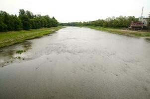 River in Uzhgorod, Ukraine photo