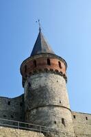 medieval fortaleza pared y torre foto