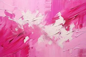 Abstract art banner mixed with pink and white oil paint. AI-Generated photo