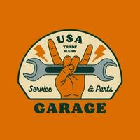 a hand holding a wrench and a sign that says usa trade service and parts video