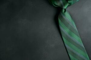 Green tie dark. Generate ai photo