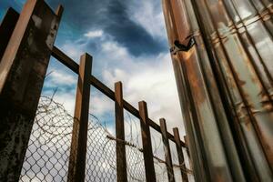 Estados Unidos mexico frontera vista. generar ai foto