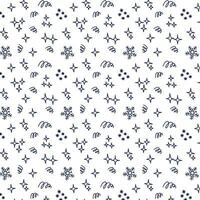 snowflakes seamless doodle pattern vector