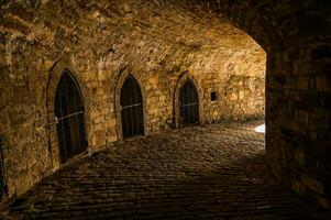 Mystical entrance into the medieval castle photo