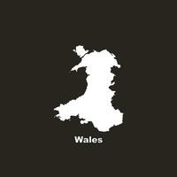 wales map icon vector