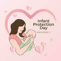 Infant Protection Day design template good for celebration usage. infant vector illustration. vector eps 10. flat design.