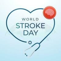 World Stroke Day design template good for celebration usage. vector eps 10. brain vector image. stroke illustration. flat design.