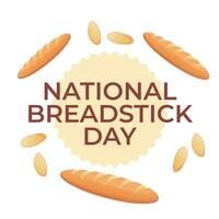 National Breadstick Day design template good for celebration usage. breadstick vector image. vector eps 10. flat design.