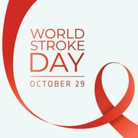 World Stroke Day design template good for celebration usage. vector eps 10. brain vector image. stroke illustration. flat design.