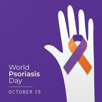 World Psoriasis Day design template good for celebration usage. ribbon vector illustration. flat design. vector eps 10.