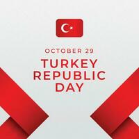 Turkey Republic Day design template good for celebration usage.  turker flag design. vector eps 10. flat design.
