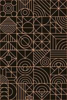 Geometry pattern gold line minimal 20s bauhaus vector