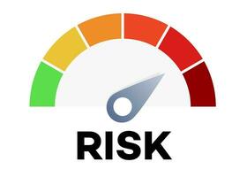 Risk scale isolated on white background vector