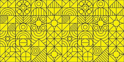 Bauhaus pattern minimal 20s geometric line style vector