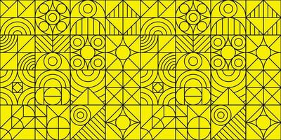 Bauhaus pattern minimal 20s geometric line style vector