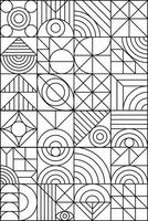 Geometry banner line minimal 20s bauhaus style vector