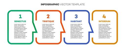 Infographic template timeline process 4 option or step vector