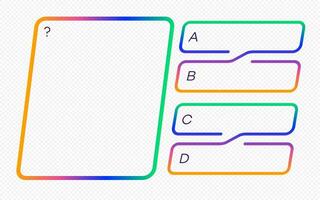 pregunta y respuestas modelo vector neón estilo