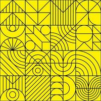 Geometry pattern minimal 20s bauhaus line style vector