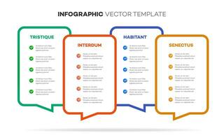 infografía modelo cronograma proceso 4 4 opción vector