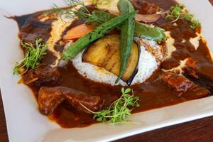 Japanese inspired curry dish photo