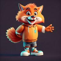 3d personaje mascota para un basado en web educativo plataforma focalización niños foto