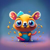 3D character mascot for a web-based educational platform targeting children photo