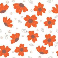 Abstract flat hand draw floral pattern background. Vector. vector