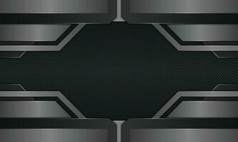 Abstract technology background with dark navy and red glow stripes. vector
