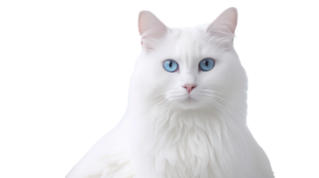 white cat on a white background png