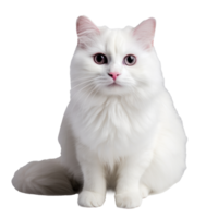 white cat on a white background png