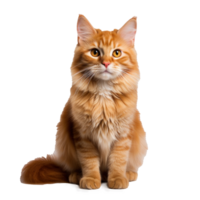 red cat on a white background png