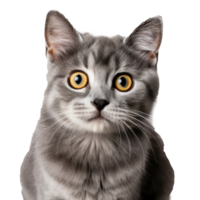 gray cat on a white background png