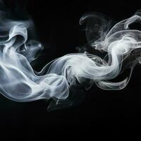 white smoke on a black background photo