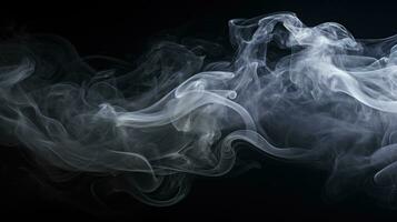 white smoke on a black background photo