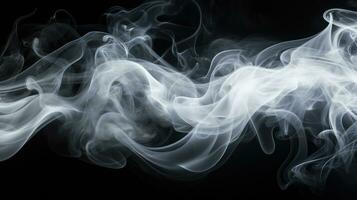 white smoke on a black background photo