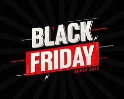 Black Friday super sale vector illustration