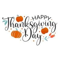 Happy thanksgiving Day lettering design for celebration vector