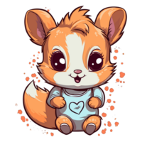 Beautiful Squirrel Clipart - Generative Ai png