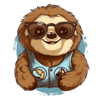 Beautiful Sloth Clipart - Generative Ai png