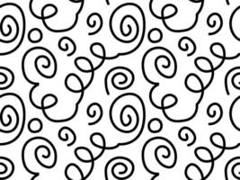 Seamless vector pattern of abstract continuous single line. One line art, geometry, wave, doodle