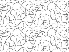 Seamless vector pattern of abstract continuous single line. One line art, geometry, wave